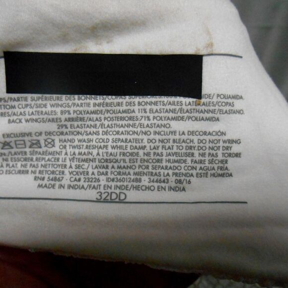 Victorias Secret Bra 32DD Ivory Underwire NWOT - Picture 3 of 3